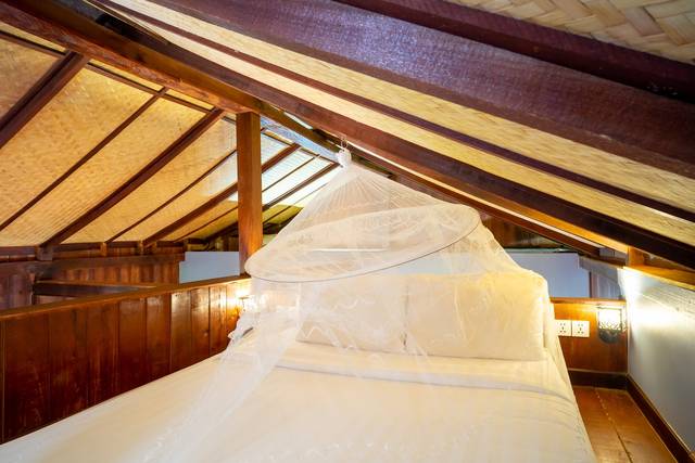 Loft bedroom of the family bungalow