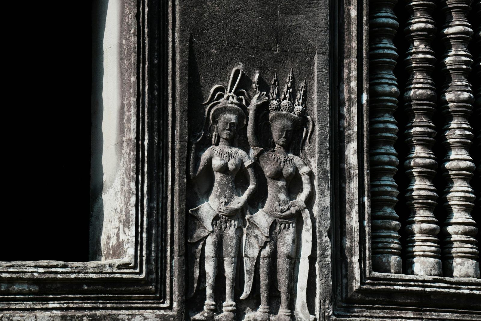 Apsaras carved at Angkor Wat