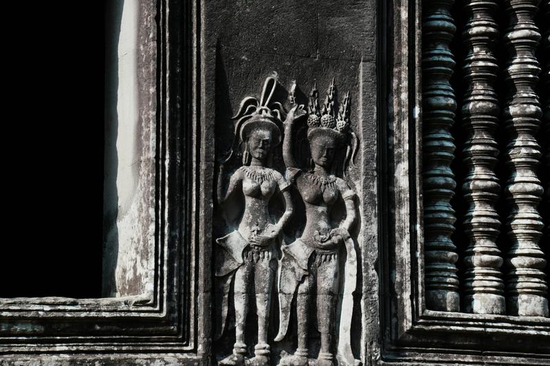 Apsaras carved at Angkor Wat