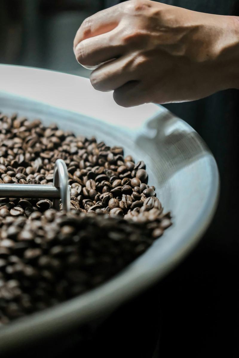 Coffee beans after roasting